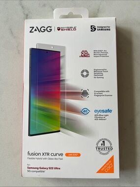 ZAGG Fusion XTR Curve Screen Protector for Samsung Galaxy S22 Ultra